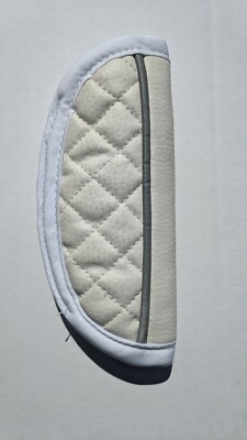 Emmaljunga seat unit shoulder strap pad. 1 unit.  #26: Vanilla Leatherette