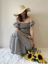 PARIS GINGHAM MAXI SET IN BLACK