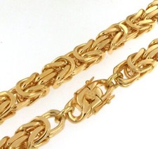 Collana Bizantina oro doublé o dorata uomo donna gioielli regalo catena catenina