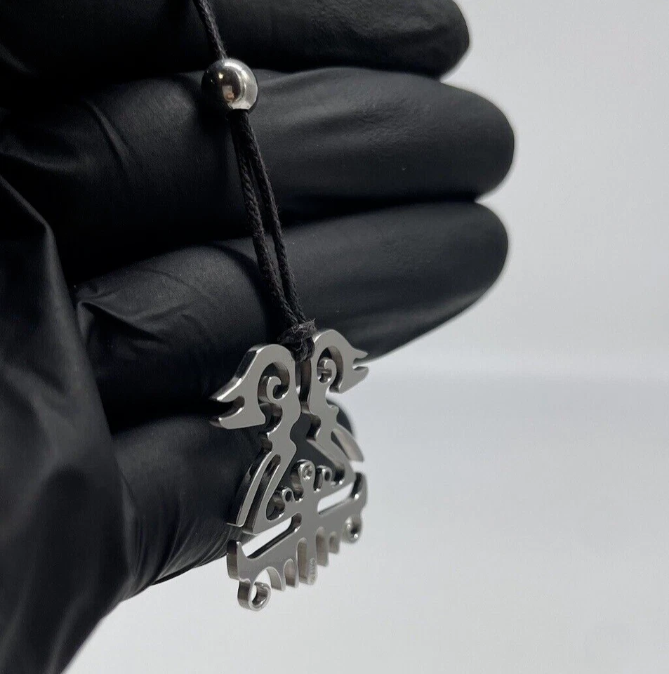 COLLANA DONNA PORTAFORTUNA ARGENTO 925 LACCIO NERO FIRMATA DIAMANTE 0,01 CARATI. - Immagine 4 di 4