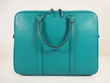 Paul Smith Slim Leather Business Folio Document Bag Turquoise Teal Fantastic