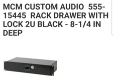 MCM Custom Audio 2U Black Rack Drawer with Lock - Shallow