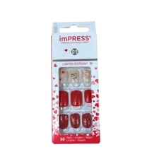 KISS imPRESS Press-On Manicure Limited Edition Valentine Nails, Crazy Over You