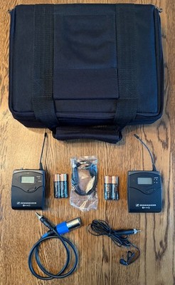 Sennheiser EW 100 G2 Bodypack with lav microphone, cables and carry case