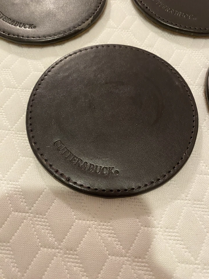 Posavasos de cuero Cutter&Buck vajilla hombre cueva cóctel (4) Foto 4 de 4