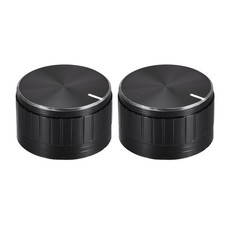 2pcs Potentiometer Knob Black Groove Surface Knob 30mmx17mm Volume Control Knob