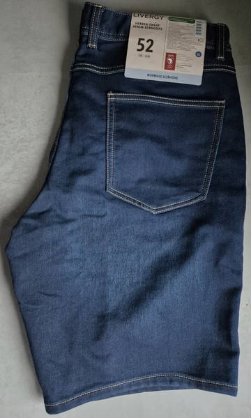 Herren Shorts, Sweat - Denim - Bermudas, Kurze Hose, Sommerhose, Gr. 52, Blau-image