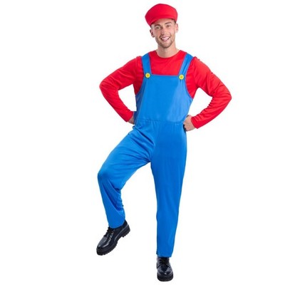 Smiffys - rotes Klempner Kostüm - Herren
