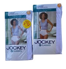 Jockey Classics Combed Cotton Briefs Panties Full Coverage Size 7 White 42 44