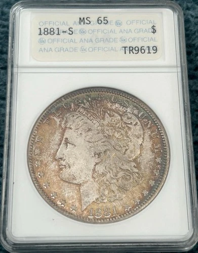 1881-S Morgan Silver Dollar Ana Holder Ms65 Toner