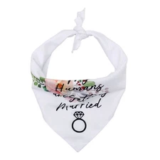 Pet Dog Bandana My Humans are Getting Married Floral Wedding for Triangle Bibs S