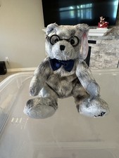 Ty Beanie Baby GRANDFATHER - Silver / Grey Grandpa Bear With Glasses  (w/tag) Lm