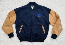 Vintage Mac Murray Of California Olympics VISA Wool & Leather Jacket Size Large