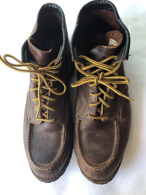 Red Wing 4183 Leather Moc Toe Boots Size 12D- DISTRESSED BROWN