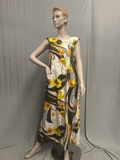 Vintage 1960  s Malihini Hawaian Cotton Long Dress