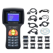 T300 Key Programmer V23.9 Immobilizer Scanner Tool English & Spanish Blue Black