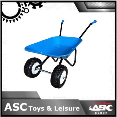 Neu Kinder Doppelschubkarre - blau / schwarz - Spielzeug, Spiel, Bauernhof, Garten