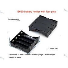 10PCS 18650 Battery Holder with Four Pins, Good Quality and Low Price New