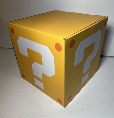 Super Mario Promo Press Kit Box - Glasses Cups No Oreos Nintendo Question Block