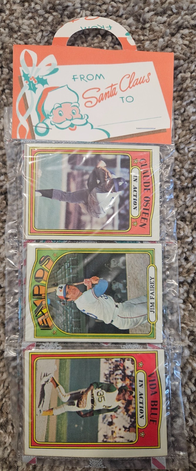 1972 Topps Santa Christmas Repack Hanger