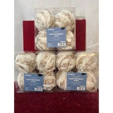 At Home Snowed In Shatter Proof Christmas Tree Ornaments 4 pcs 80mm 3.1in