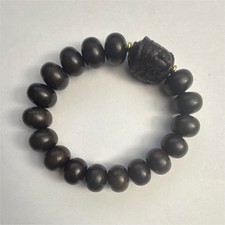Buddha Head Wooden Bead Bracelet Zen Meditation Prayer Beads Spiritual