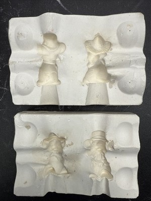 Alberta B-4 Two 2'' Mice Slip Casting Ceramic Molds