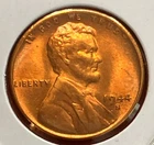 1944-S Lincoln Wheat Cent Penny GEM RED BU From an Original Bank Roll