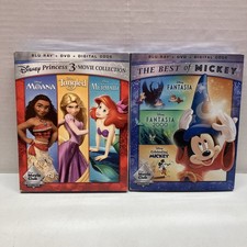 Disney’s The Best Of Mickey Blu-ray+DVD-& Disney Princess 3 Movie Collection New