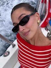 Saint Laurent Retro Small-Frame Oval Sunglasses