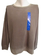 BUFFALO David Bitton olive wood soft French terry crewneck sweatshirt L NWT