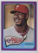 2014 Topps Heritage Chrome Purple Refractor Domonic Brown #THC-310 sh7