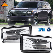2pcs Led Bumper Fog Lights Chrome Lamp For Gmc Yukon Chevy Tahoe 2010-2014