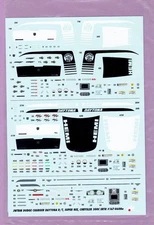 JWTBM DODGE CHARGER DAYTONA R/T SUPER BEE SRT8 DECAL SHEET