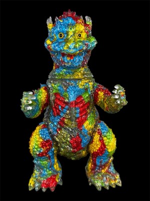 2025 FRISBEE TOY 6.5” INTERNAL PAINT MONSTER Godzilla Art Toy Soft
