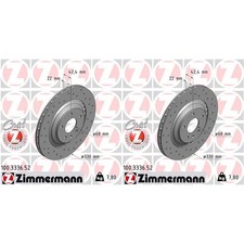 2x ZIMMERMANN SPORT BREMSSCHEIBEN 330mm GELOCHT HINTEN passend für AUDI A6 A7 A8