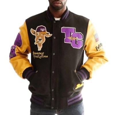 Top Gun - The Goat Varsity Jacket - Yellow/Black