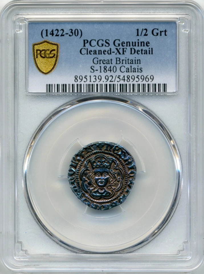 1422-30 Great Britain Half Groat, Henry VI, S-1840 - PCGS EF Detail - Image 2 of 4