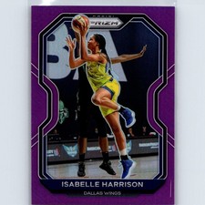 2021 Panini Prizm WNBA Isabelle Harrison #22 Prizms Purple #/99 Dallas Wings