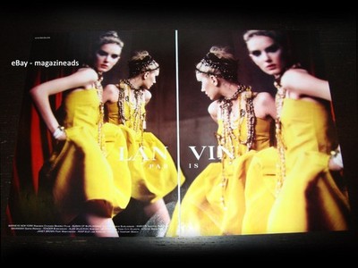 vintage LANVIN 2-Page PRINT AD Spring 2005 LILY DONALDSON Paolo Roversi