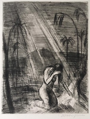 Walter Wellenstein (1898 1970), Radierung  Frau , um 1920