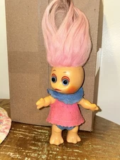 DAM LKhem 6” Vintage MOON GOON TROLL DOLL. Blue Glass Eyes