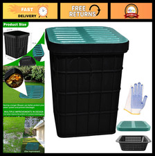 Large Drainage Catch Basin with Fiberglass Grate  Debris Basket - 18x18x15 in,