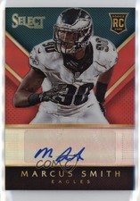 2014 Panini Select Rookie Auto Red Prizm 12/25 Marcus Smith #RA-MS Auto mh1