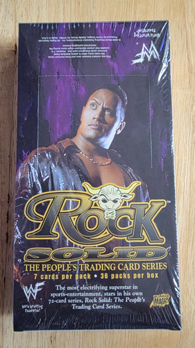 Rocky Maivia The "Rock Solid" Sealed Trading Cards Box, Dwayne Johnson, 2000 WWF