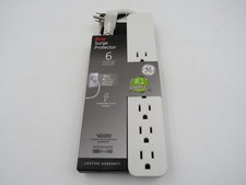 GE Pro 6-Outlet Surge Protector 2 Ft Extension Cord 620 Joules Strip NEW