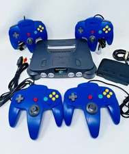 Authentic Nintendo 64 N64 Console System Bundle Clean with Controllers US Seller