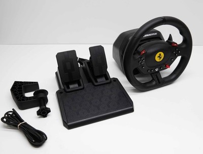 Thrustmaster T98 Ferrari 296 GTS Racing Wheel and Pedal Set - Black