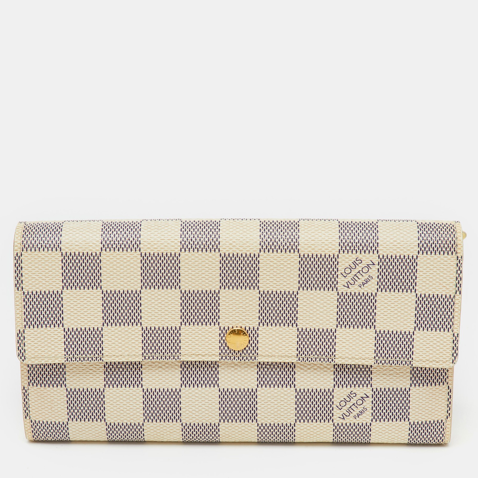 Louis Vuitton Damier Azur Sarah Long Wallet in Canvas