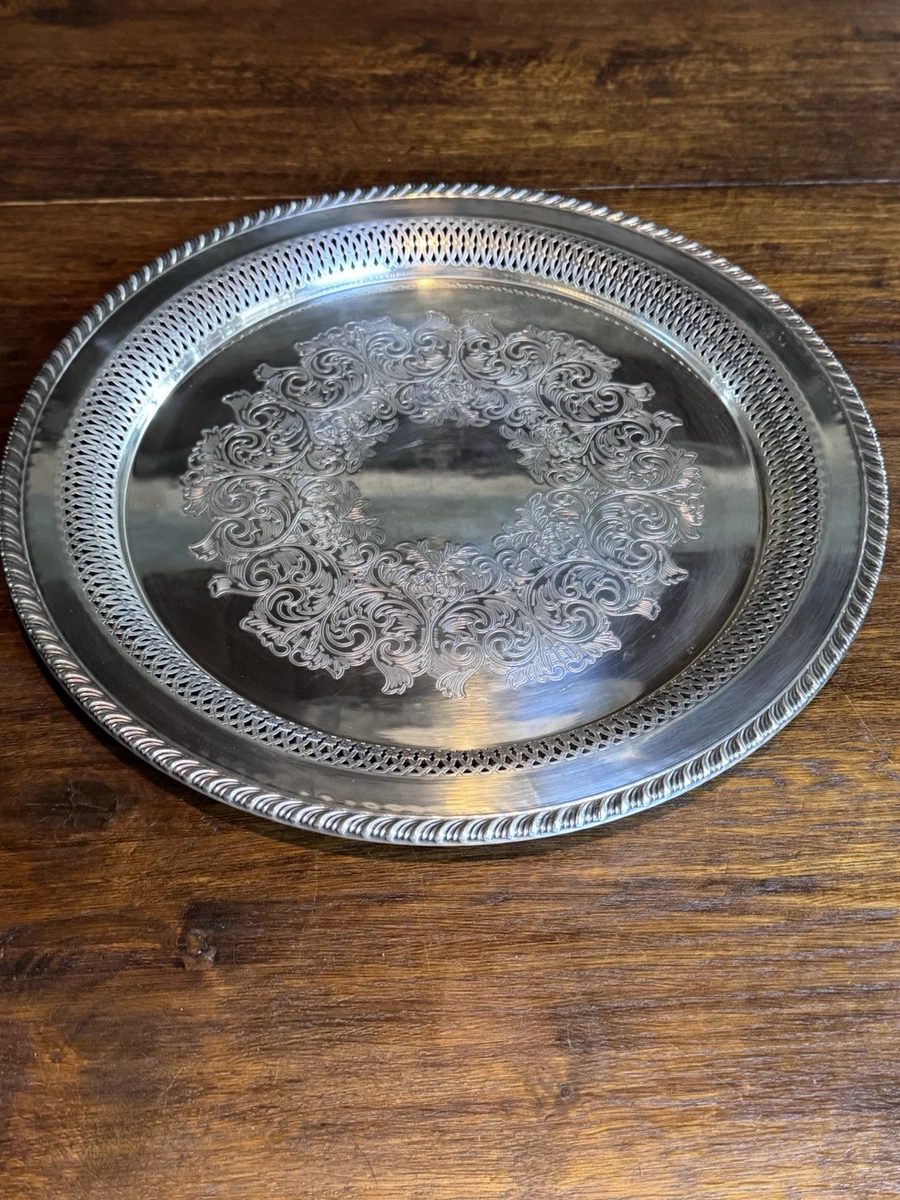 Wm. Rogers & Son Antique US Silver-Plated Platters & Trays for